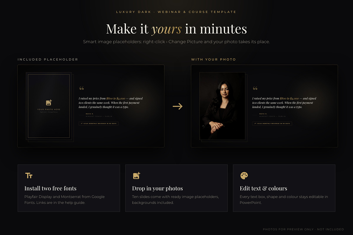 Webinar & Course PowerPoint Template, a Presentation Template by Deck Atelier (Photo 12 of 13)