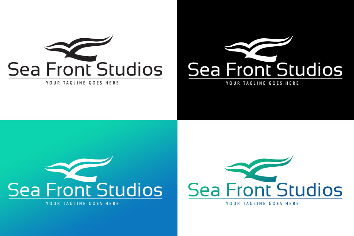 Sea Front Studios Logo, a Branding & Logo Template by k-project design (Photo 2 of 5)