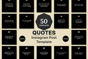 Powerful 50 Black Insatgram Template, a Social Media Template by RB Boutique (Thumbnail 1 of 9)
