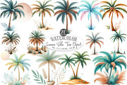 Summer Palm Tree Clipart, an Illustration by Designking (Thumbnail 1 of 4)