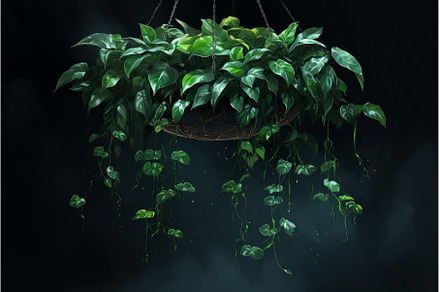 Indoor Hanging wall plant. Generate, a Nature Photo by Ylivdesign