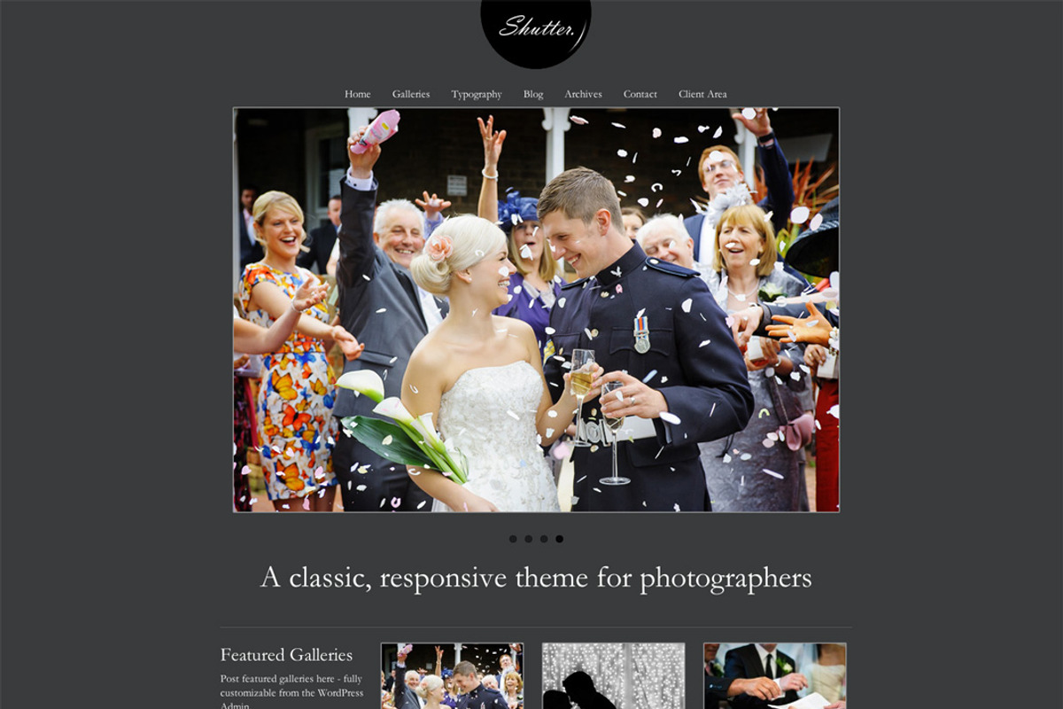 Shutter. A Classic Photography Theme, a WordPress Template by Courtyard Themes (Photo 3 of 5)