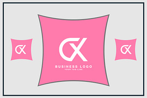 Alphabet Letters Icon Logo CX or XC