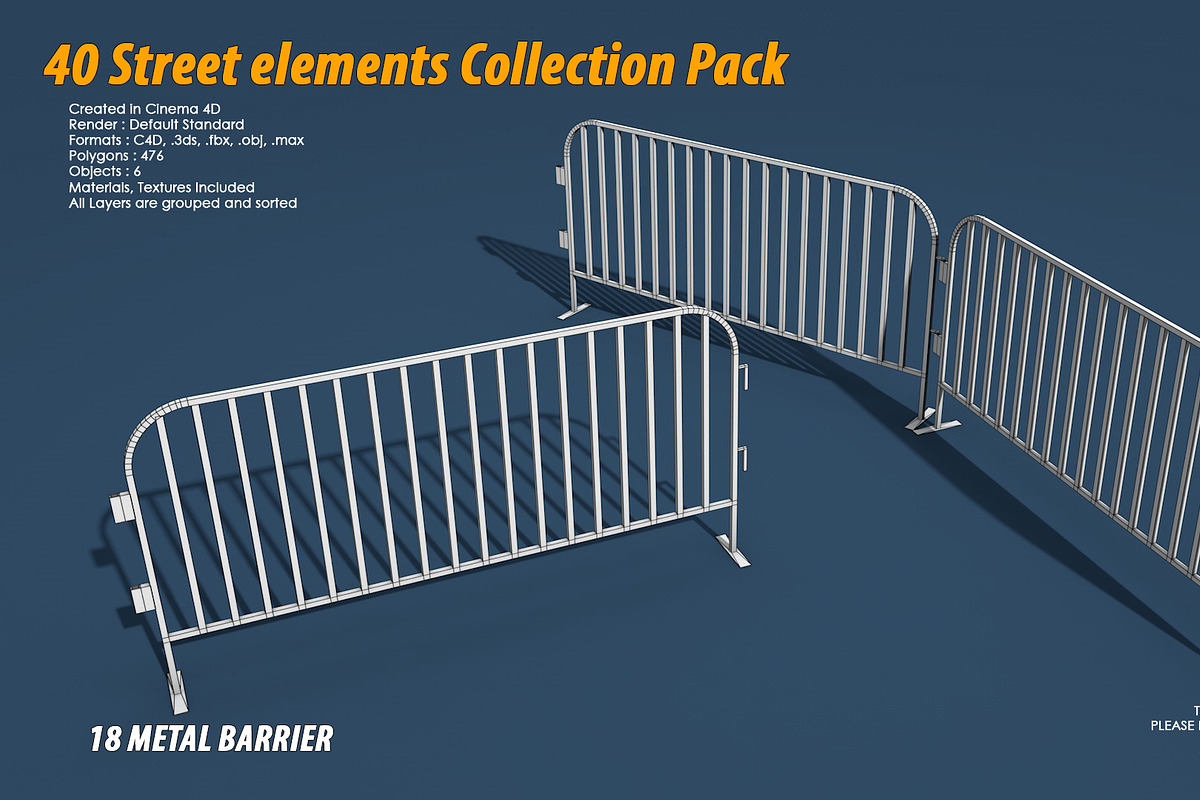 40 Street elements Collection Pack, an Architecture 3D Model by multimedia4ds (Photo 37 of 70)