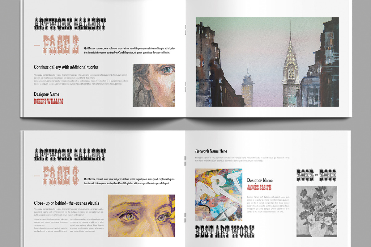 Minimal Art Gallery Brochure Design preview 5