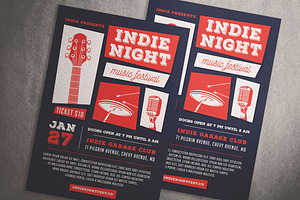 Indie Night Music Festival Flyer