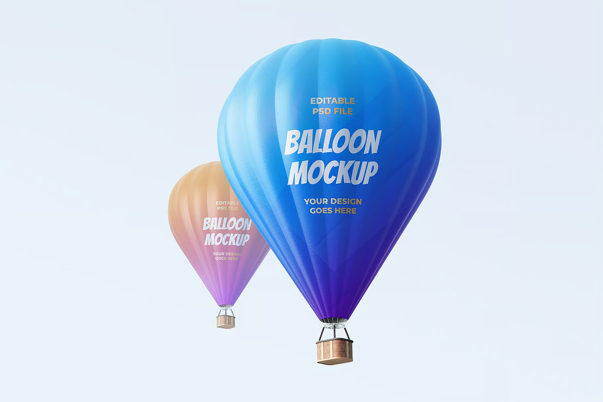 Hot Air Balloon Mockup, a Product Mockup by zpackcreative (Photo 1 of 4)