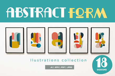 Abstract Composition Wall Art Print, a Decorative Illustration by Vibrand Studio