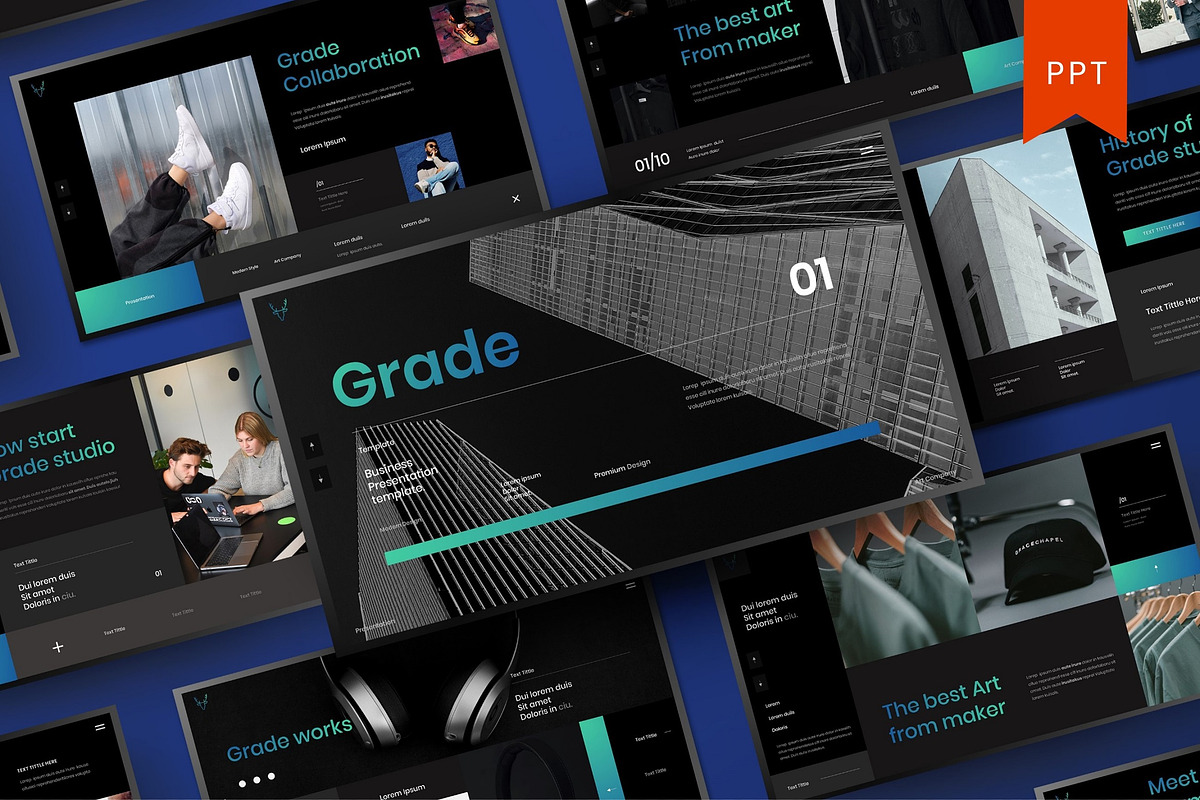 Grade – Business PowerPoint, a Presentation Template by Dens Creative Studio (Photo 1 of 6)
