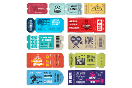 Tickets template. Events entrance, a Background Graphic by Onyx