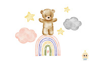 Baby Girl Watercolor clipart, an Animal Illustration by Natalya_Mona_Art (Thumbnail 8 of 10)