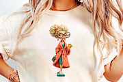 Quirky Valentine's Girl Clipart, an Illustration by DreamCafeArt (Thumbnail 6 of 6)