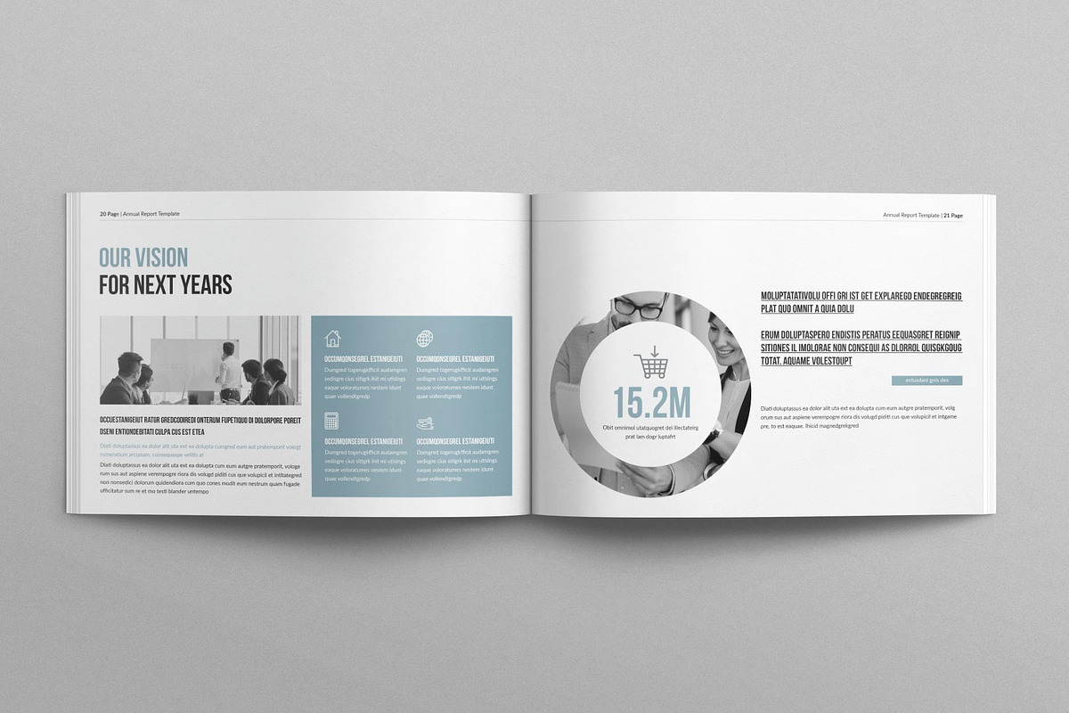 Annual Report Template Landscape, a Brochure Template by E-Type (Photo 8 of 13)