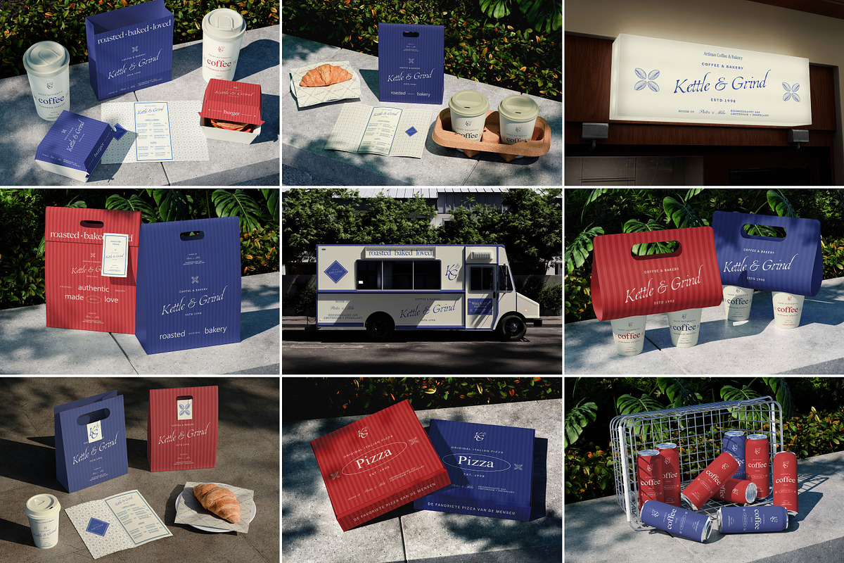 Coffee Shop, Bakery, Pizza Mockups, a Mockup by Vitora Mockup (Photo 1 of 15)