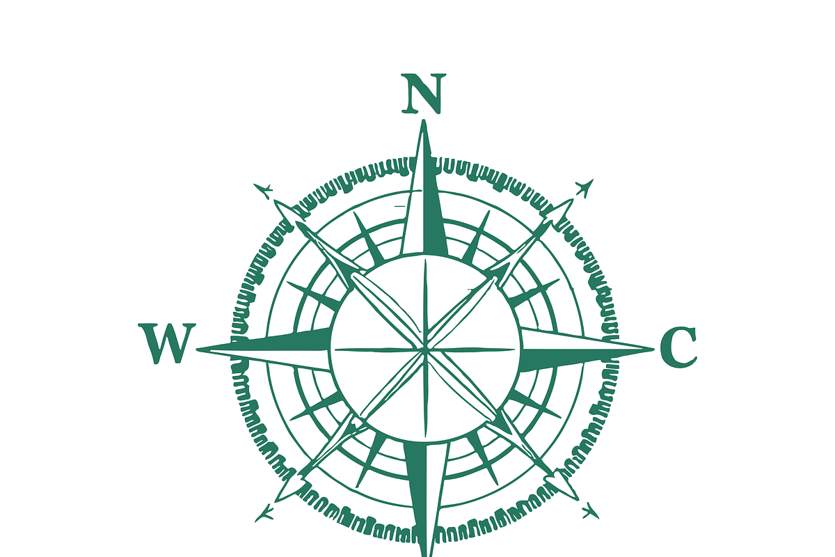 Stylish Compass Icon Design, an Object Illustration by CarWrap design (Photo 2 of 4)