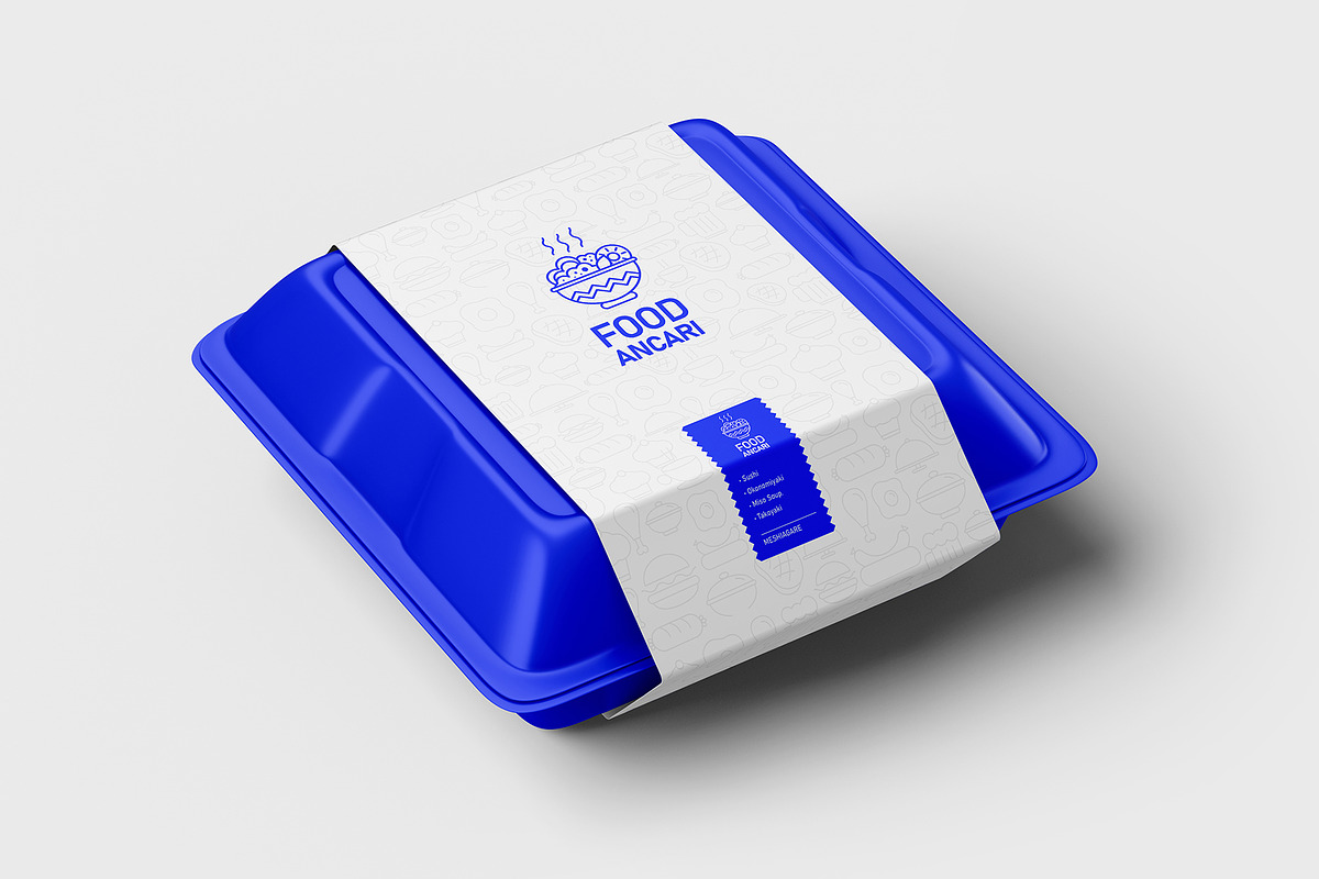Food Box Packaging Mockup, a Packaging Mockup by AlkStudio (Photo 1 of 13)