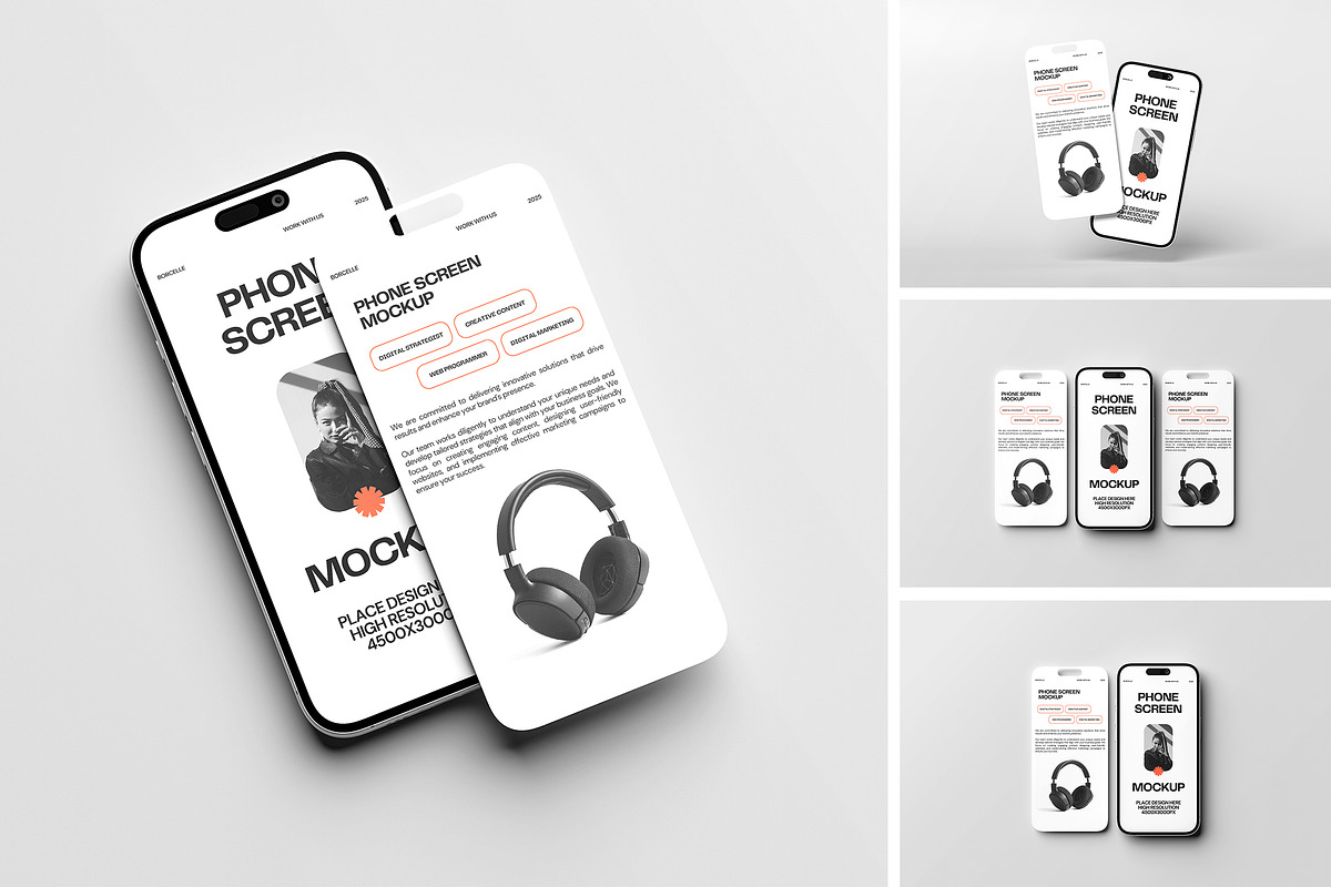 Phone screen mockup, an iPhone Mockup by AnasStudio (Photo 1 of 5)