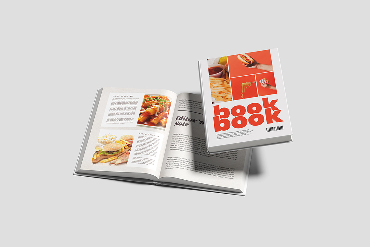 Book Mockup, a Books & Magazine Mockup by Pikachudesign