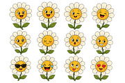 Set of cute cartoon daisy flowers, an Object Illustration by ZinetroN (Thumbnail 3 of 3)
