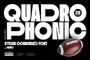 Quadrophonic Stylish Condensed Font, a Sans Serif Font by ikiiko (Thumbnail 1 of 7)