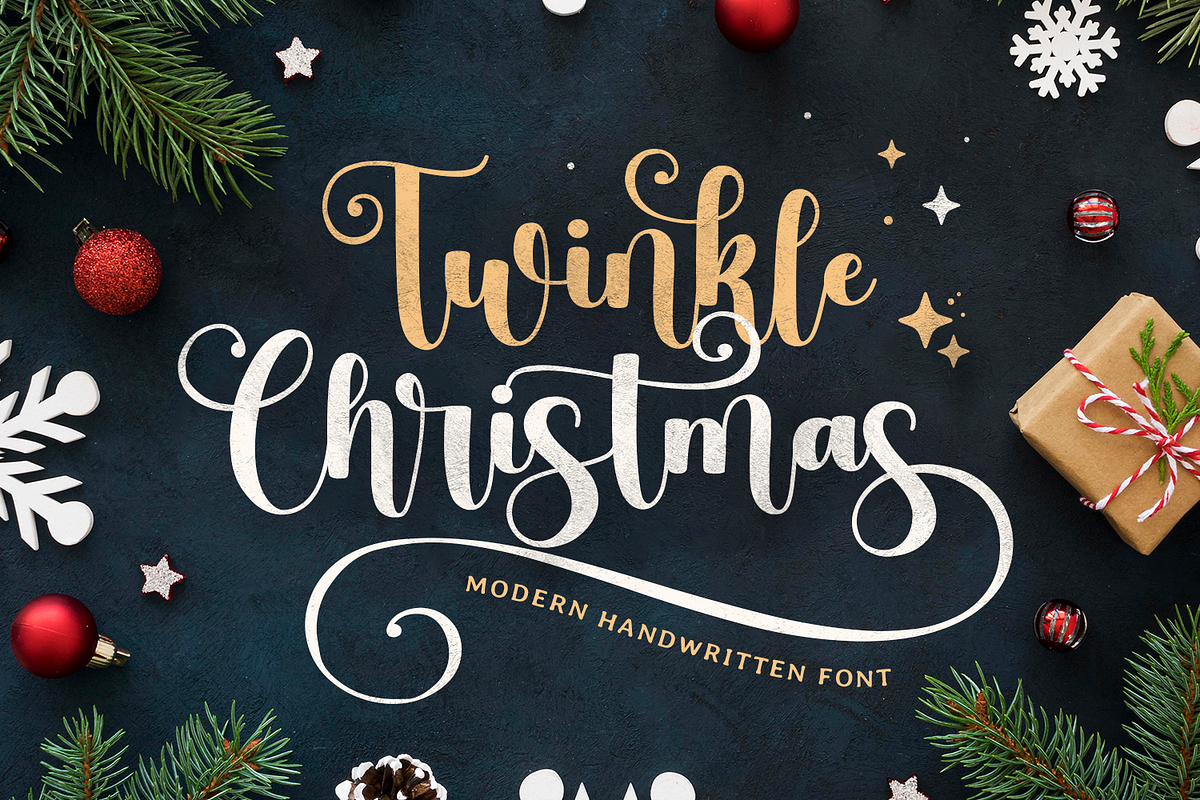 Twinkle Christmas, a Handwritten Font by Mozatype (Photo 1 of 10)