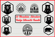 20 Mountain Adventure Badge Bundle, a Decorative Illustration by Artivon (Thumbnail 1 of 4)
