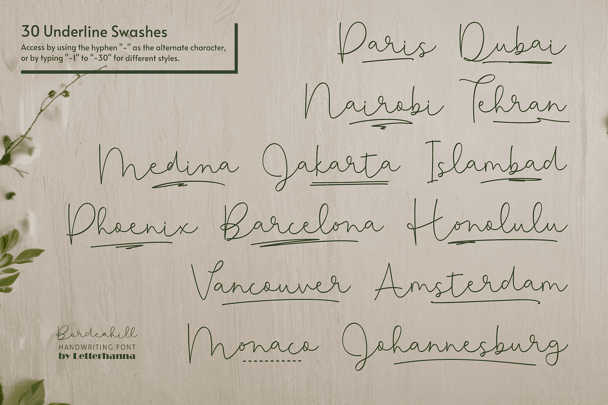 Bordeahill Font, a Handwritten Font by Letterhanna Studio (Photo 10 of 13)