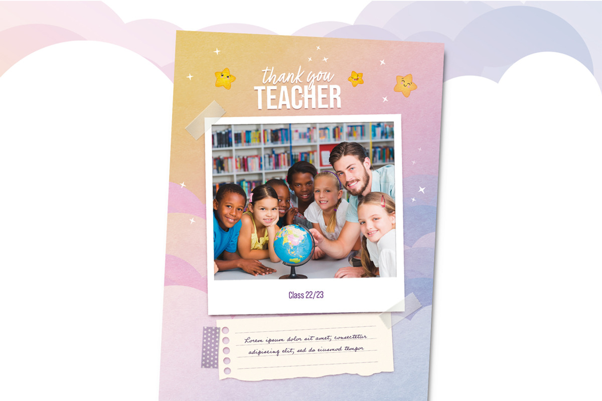 Thank You Card for Teachers Template, a Flyer Template by McLittle Stock (Photo 2 of 2)