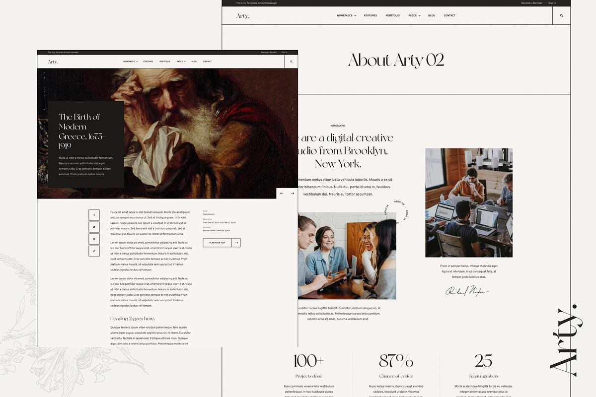 Arty - Art & History Museum Template, an UI Kit Template by YoArts (Photo 4 of 5)