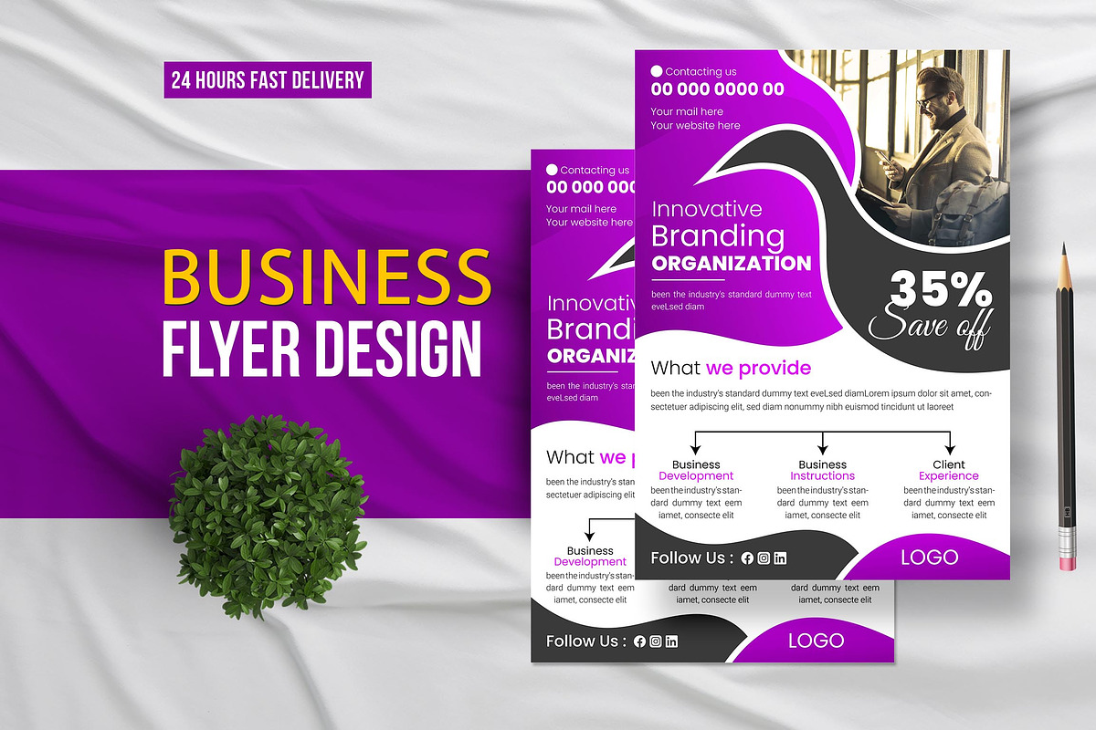 Creative Modern Flyer Design, a Flyer Template by Jibongfx01 (Photo 1 of 2)