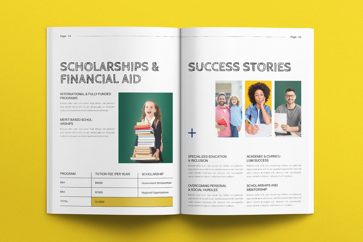 School Education Brochure Template, a Brochure Template by E-Type (Photo 6 of 7)