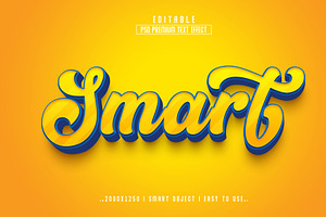 Smart 3D Editable Text Effect Style