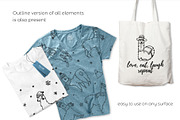 Cute llamas: big clipart&pattern set, an Animal Illustration by Pikovit (Thumbnail 10 of 11)