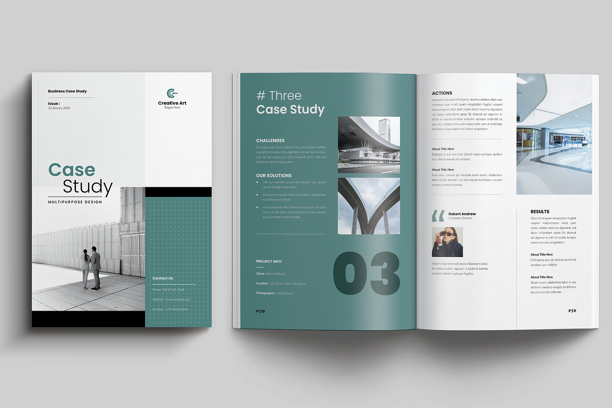 Case Study Canva Brochure Template, a Brochure Template by NorthPeak (Photo 3 of 10)