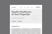 Wireframe For Healthcare Website, a Wireframe Template by MightyDesign (Thumbnail 2 of 9)