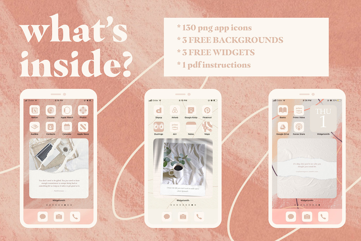Blush Pink IOS 14 App Icons, an Icon by Creativity Bucketlist (Photo 2 of 4)