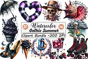 Gothic Summer Sublimation Clipart, an Illustration by DreamCafeArt (Thumbnail 1 of 4)
