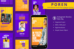 International Youth Day Canva & Inst, a Social Media Template by Attype