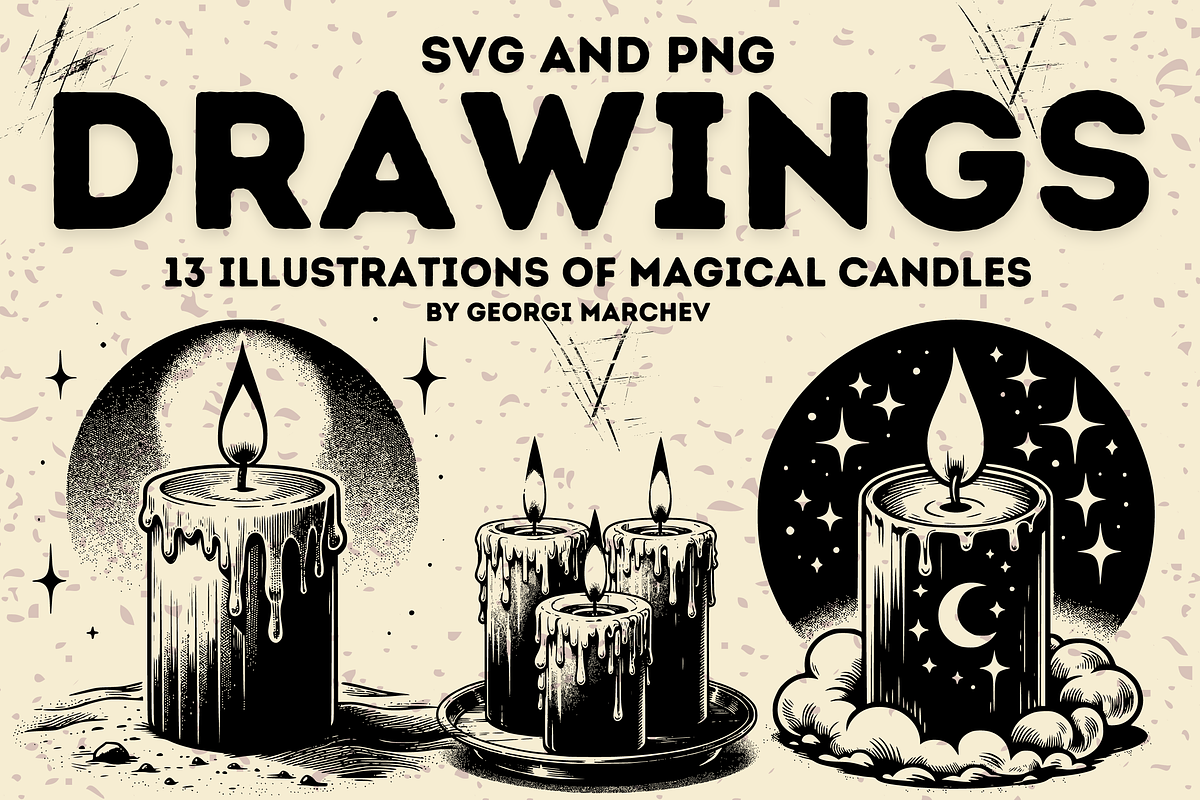 Candles Illustrations Bundle PNG SVG, an Object Illustration by Ray Crimson