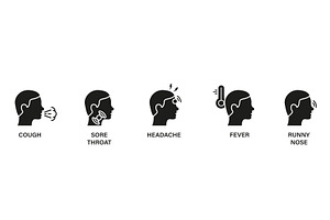 Headache, Fever, Runny Nose, Cough, an Object Illustration by Vector Creator