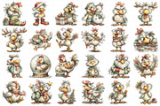 Funny Christmas Chicken Clipart, an Illustration by Daily.Designs (Thumbnail 5 of 5)