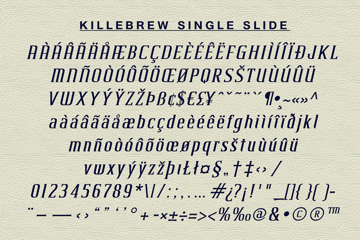 Killebrew Single | Athletic Typeface preview 6