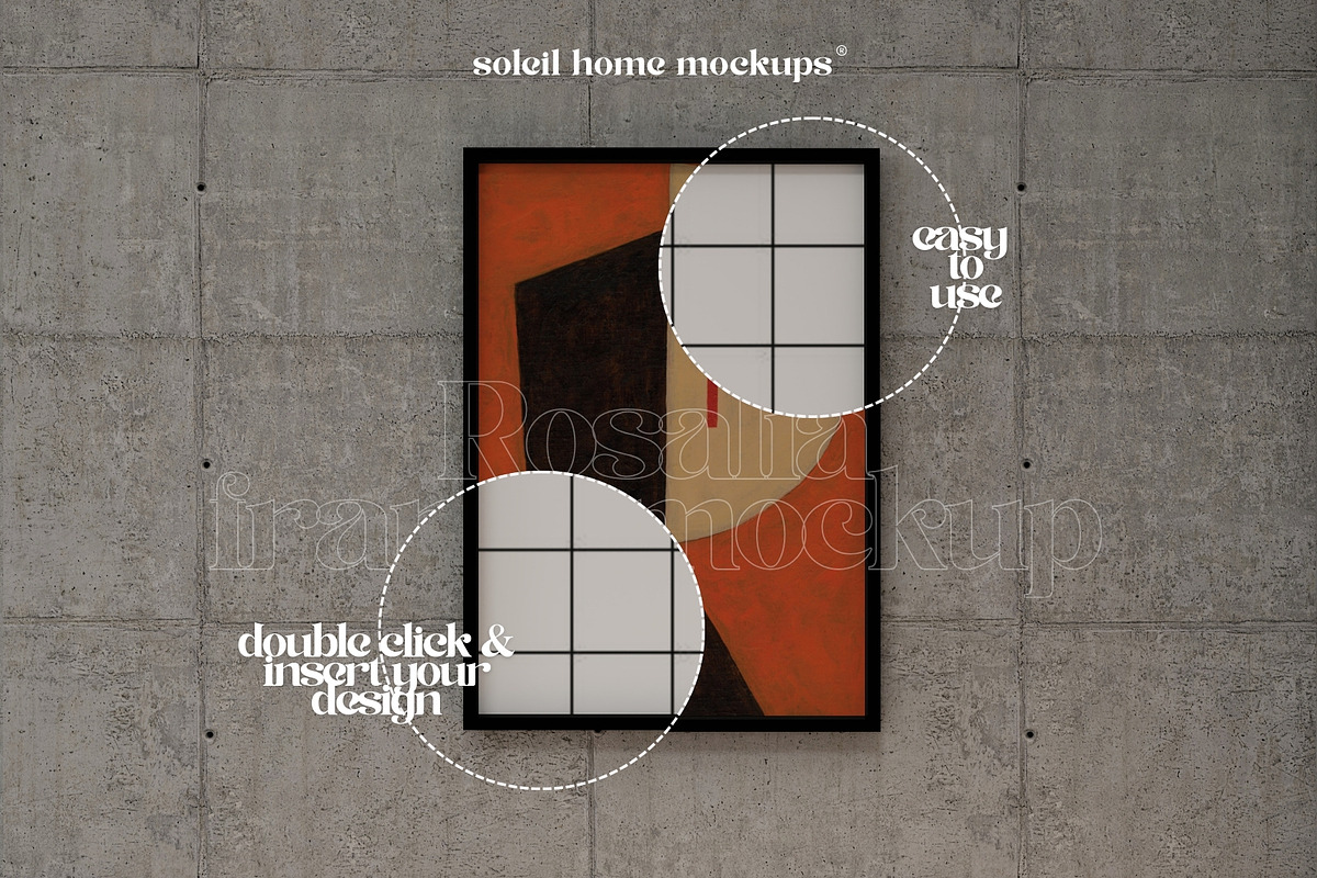 ROSALIA | Concrete Frame Mockup Set, a Household Mockup by SoleilHomeMockups (Photo 2 of 11)