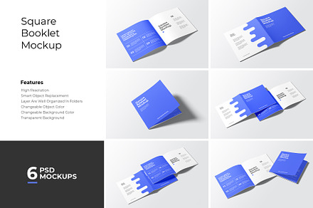 Square Booklet Mockup