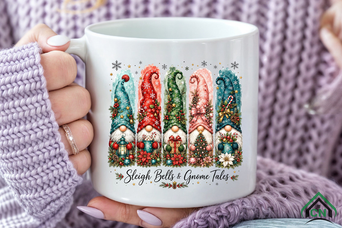 Christmas Gnome Hat Collection PNG, a Seasonal Illustration by Craft Nest (Photo 6 of 6)