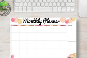 Yellow Planner: Letter Size