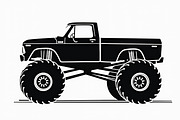 Big Wheel Truck Line Drawing, an Illustration by musafir_fashion (Thumbnail 5 of 9)