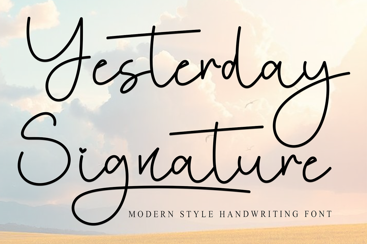Yesterday Signature, a Handwritten Font by FreshTypeINK (Photo 1 of 8)