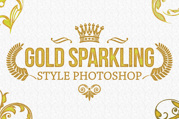 36 Gold Sparkling Style Photoshop V2 preview 5