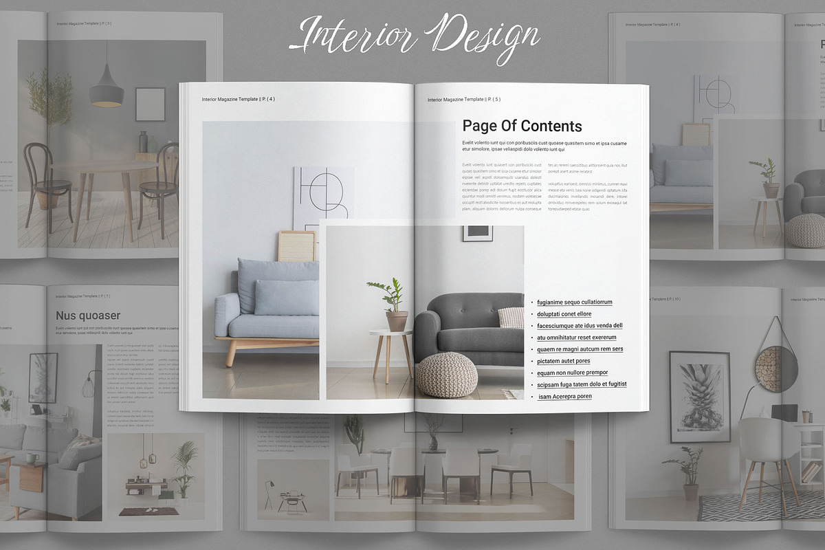 Interior Design & Magazine Template, a Magazine Template by GoldenGrid Studio (Photo 7 of 12)